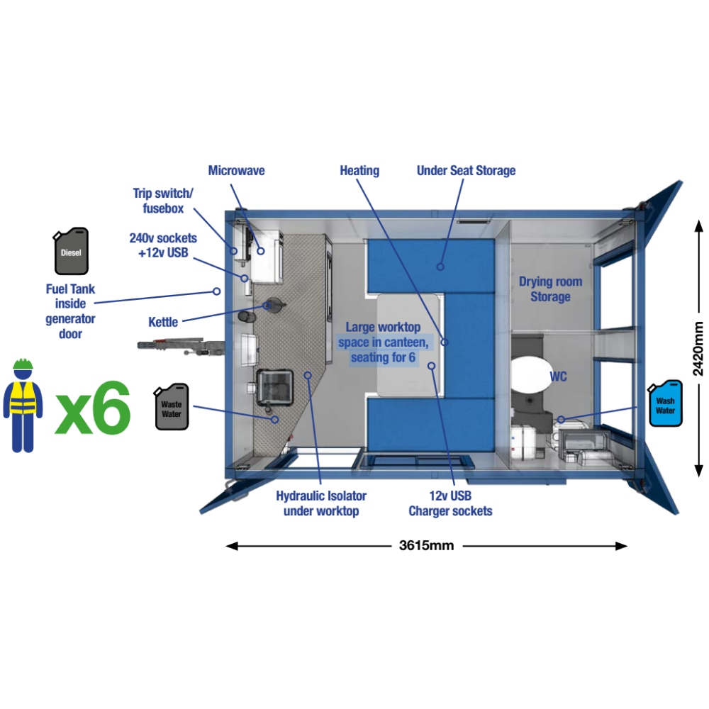 Premier EcoSmart 12 ‘Air’ Solar Mobile Welfare Unit
